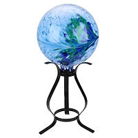 12" Black Curved Garden Gazing Ball Stand