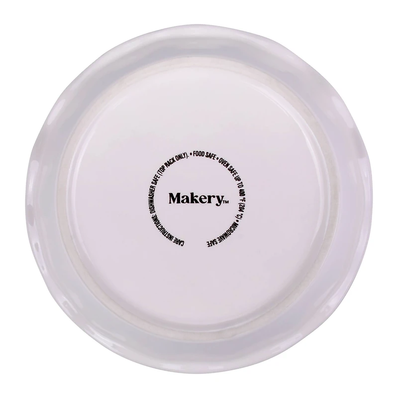 6" Mini Cream Ceramic Pie Plate by Makery™