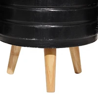 CosmoLiving by Cosmopolitan Set of 3 Black MgO Planter 18", 16", 15"