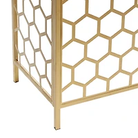 Gold Metal Contemporary Console Table 30" x 42" x 14"