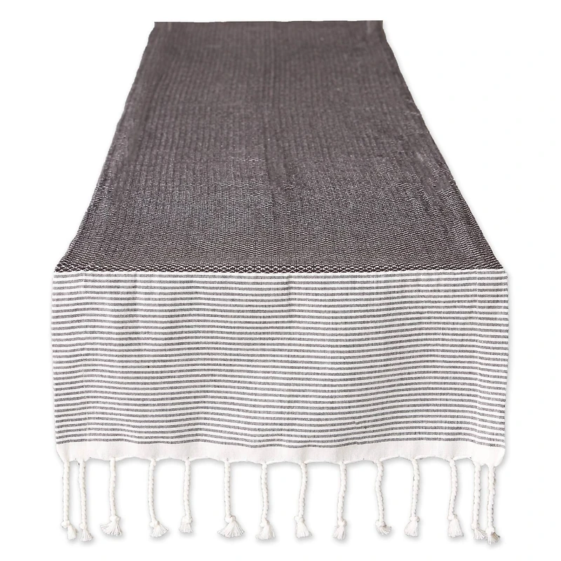DII® 72" Black Bordered Dobby Table Runner