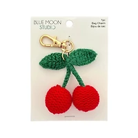 Blue Moon Studio™ Crochet Cherry Bag Charm