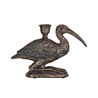 Hello Honey® 10" Distressed Gold Decorative Bird Taper Holder