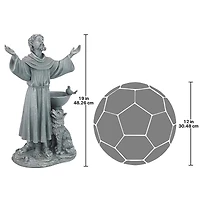 Design Toscano 19" St. Francis's Garden Blessing Sculpture