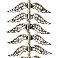 Silver Metal Large Wing Beads, 42mm by Bead Landing™