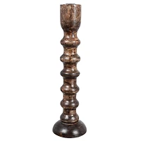 Hello Honey® Hand Carved Wood Taper Candle Holder