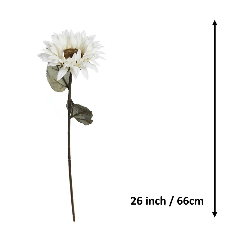 26" White Sunflower Stem by Ashland®