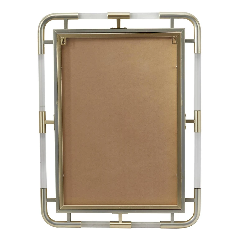 24" x 32" Gold Metal Glam Wall Mirror