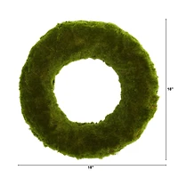 18" Green Moss Wreath