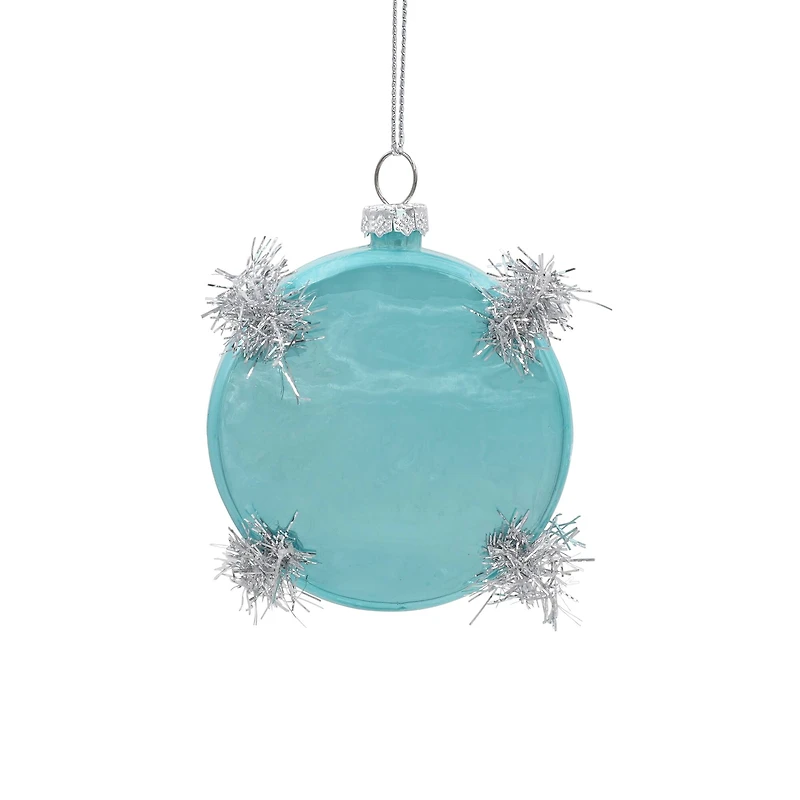 3.5" Black & Blue Vacuum Glass Ornament by Ashland®