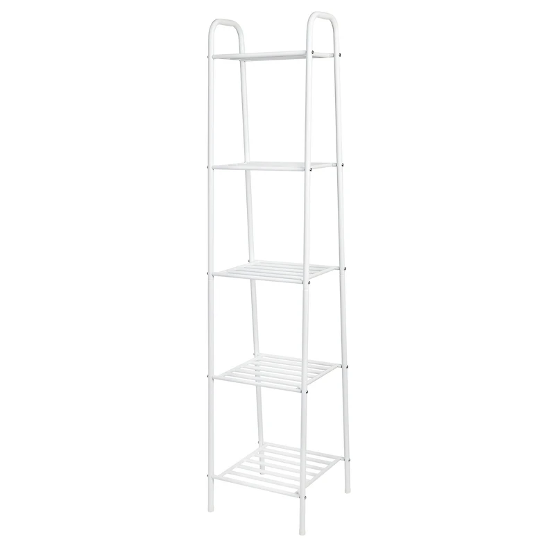 Honey Can Do White Matte 5-Tier Shelf