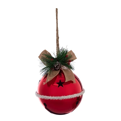 7.5" Jumbo Red Bell with Pinecone & Berries by Ashland®