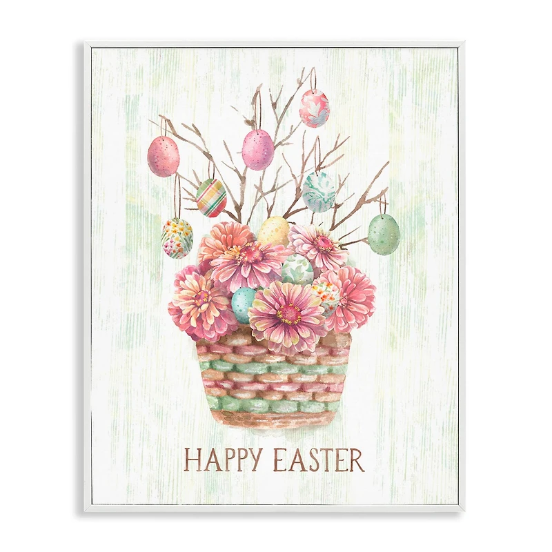 Stupell Industries Happy Easter Bouquet Framed Giclee Art