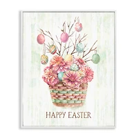 Stupell Industries Happy Easter Bouquet Framed Giclee Art