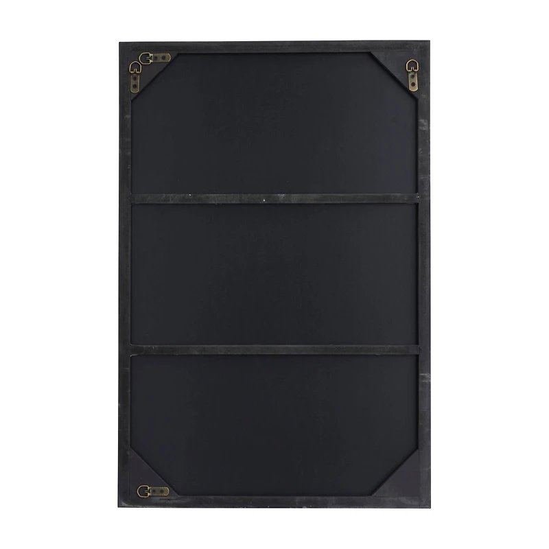 Black Contemporary Wall Mirror, 24" x 1" x 36"
