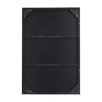 Black Contemporary Wall Mirror, 24" x 1" x 36"