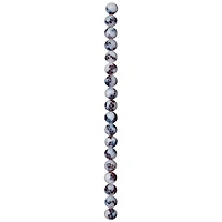 12 Pack: White & Black Snake Glass Round Beads, 10mm by Bead Landing™