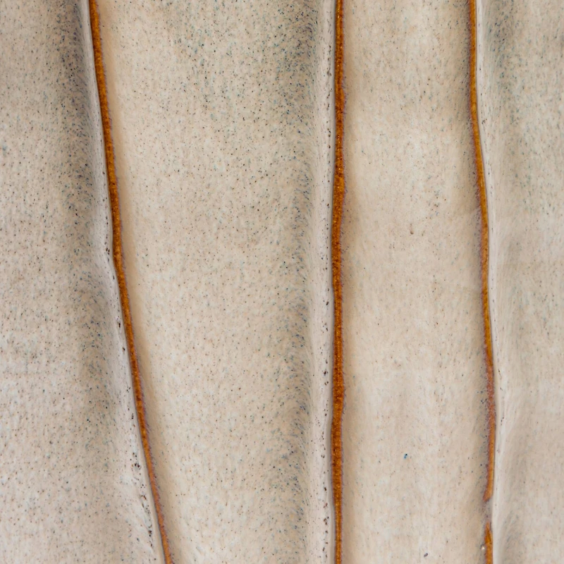 Hello Honey® 5.5" Cream Round Stoneware Pleated Planter