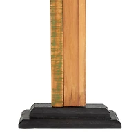 21" Brown Natural Cross Sculpture