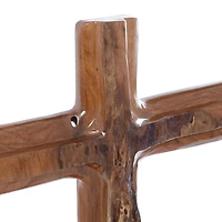 Brown Teak Wood Eclectic Style Table Decor 22" x 15" x 6"