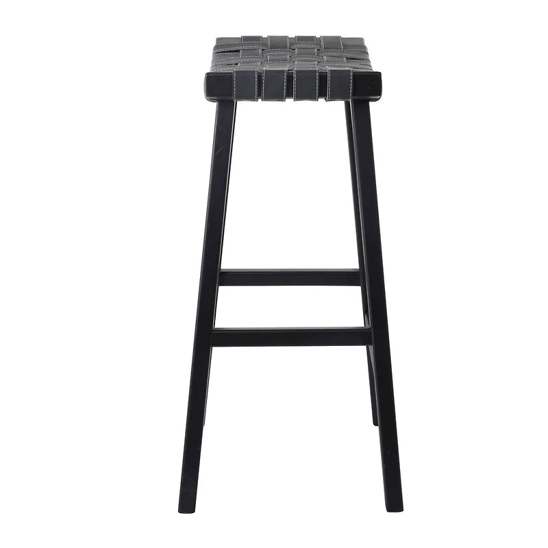 Black Birch Rustic Bar Stool, 30" x 18" x 11"