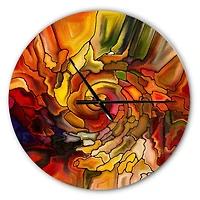 Designart 'Illusions Of Stained Glass Modern Wall Clock