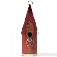 Glitzhome® 13.23'' Distressed Wooden Birdhouse