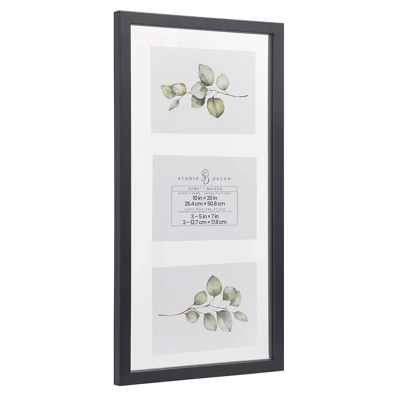 Home™ 10" x 20" Black Float Frame by Studio Décor®