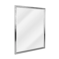 Head West 25" Brushed Nickel Stainless Steel Framed Wall Mirror