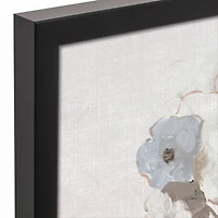 Sketchy Muted Florals Black Framed Canvas