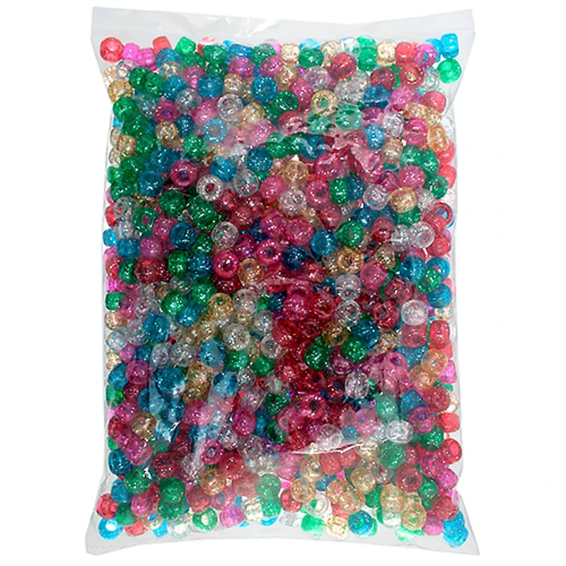 John Bead 9mm Sparkle Pony Beads, 1,000ct