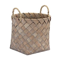 Natural Woven Wicker Basket with Handles Set