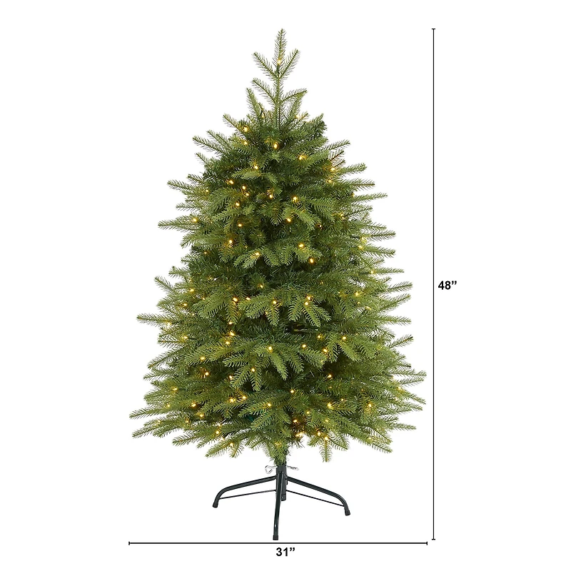 4ft. Pre-Lit Vancouver Fir Artificial Christmas Tree, Clear LED Lights