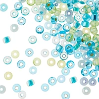12 Pack: John Bead Angle Blue Mix Czech Glass Seed Beads, 6/0