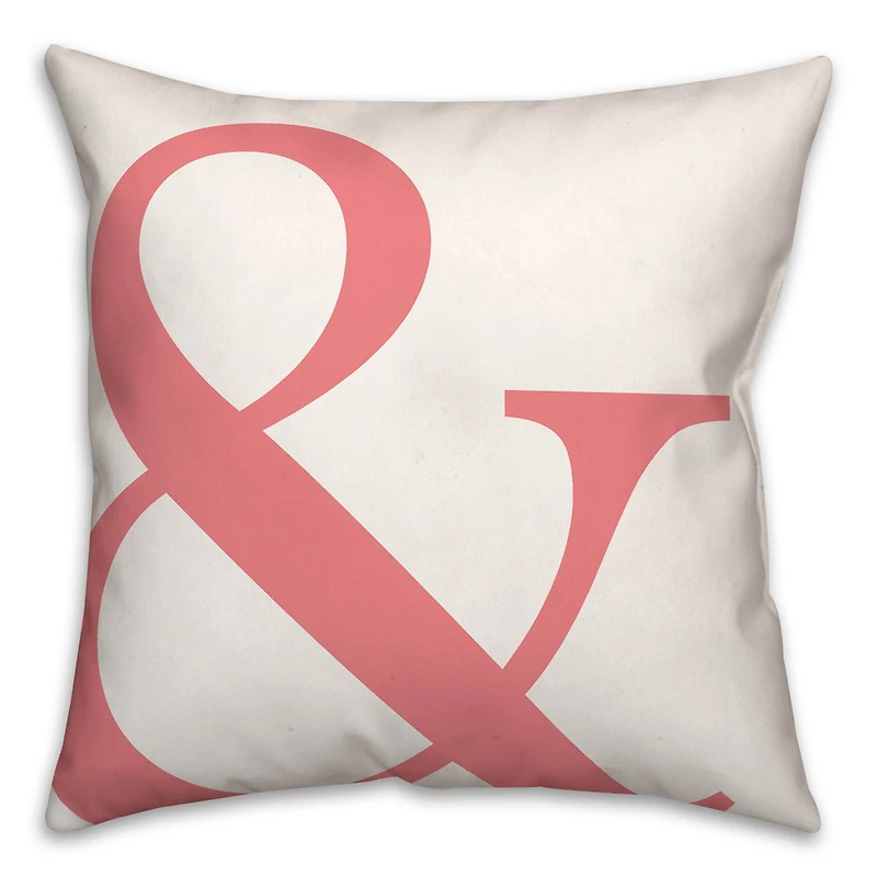 Pink Ampersand Throw Pillow