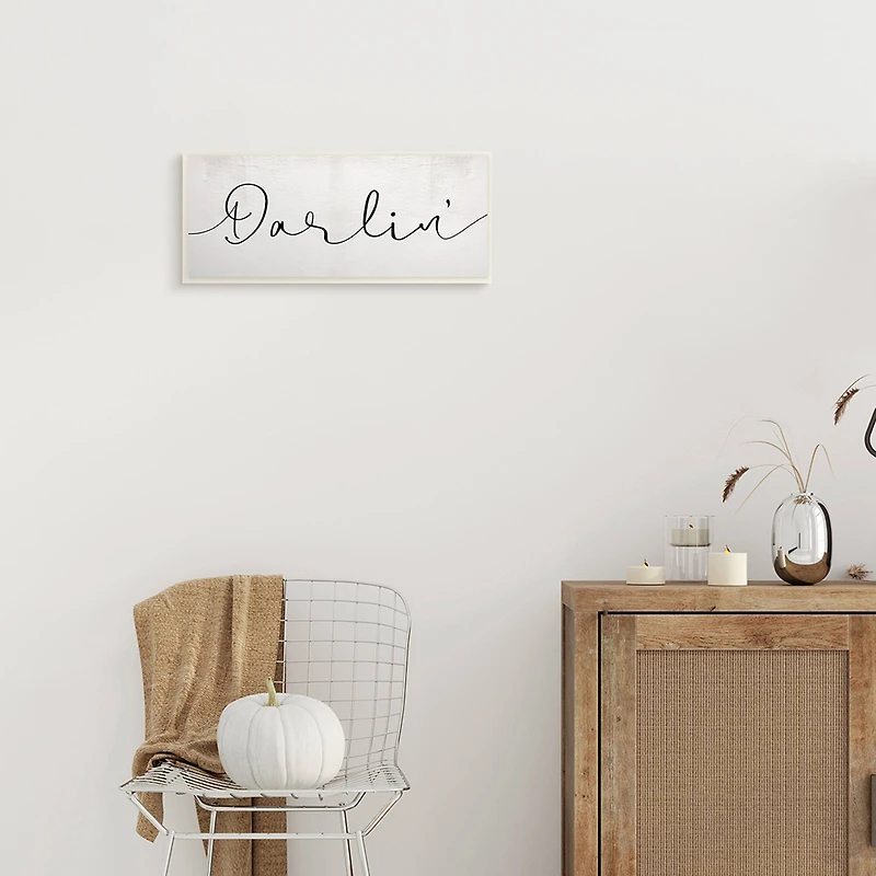 Stupell Industries Darlin' Wooden Wall Plaque