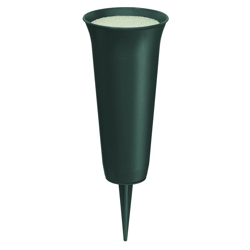 FloraCraft® Eternity™ Green Plastic Cemetery Vase with FloraFōM® Insert