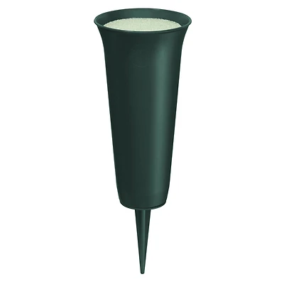 FloraCraft® Eternity™ Green Plastic Cemetery Vase with FloraFōM® Insert