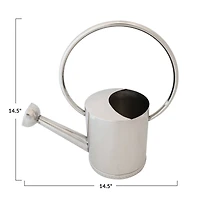Hello Honey® One Gallon Stainless Steel Watering Can with Nickel Finish