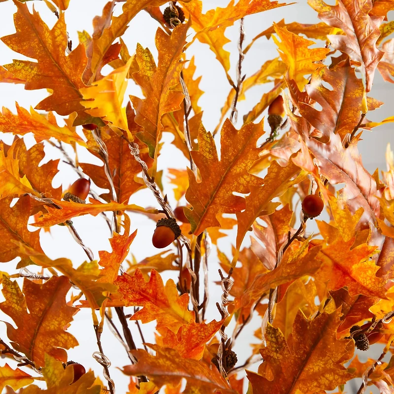5ft. Pre-Lit Burnt Orange Autumn Maple Artificial Fall Tree with 240 Warm White LED Lights