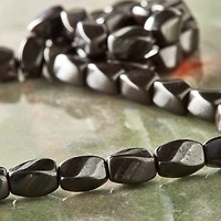 Silver Hematite Magnetic Twist Beads, 8mm by Bead Landing™