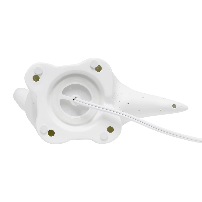 Simple Designs 11" White Porcelain Dinosaur Table Lamp