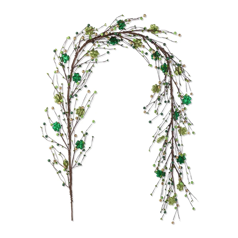 Glitzhome® 6ft St. Patrick's Shamrock Garland