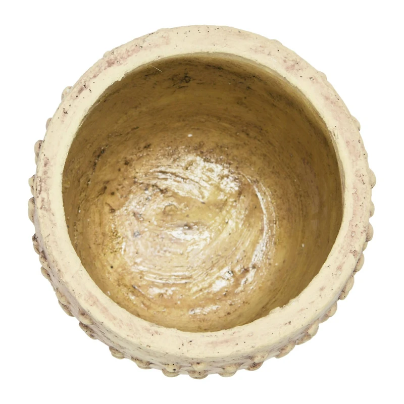 Hello Honey® 9'' Distressed Finish Sandstone Hobnail Planter