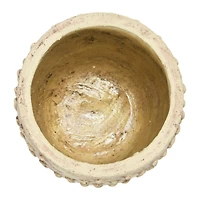 Hello Honey® 9'' Distressed Finish Sandstone Hobnail Planter