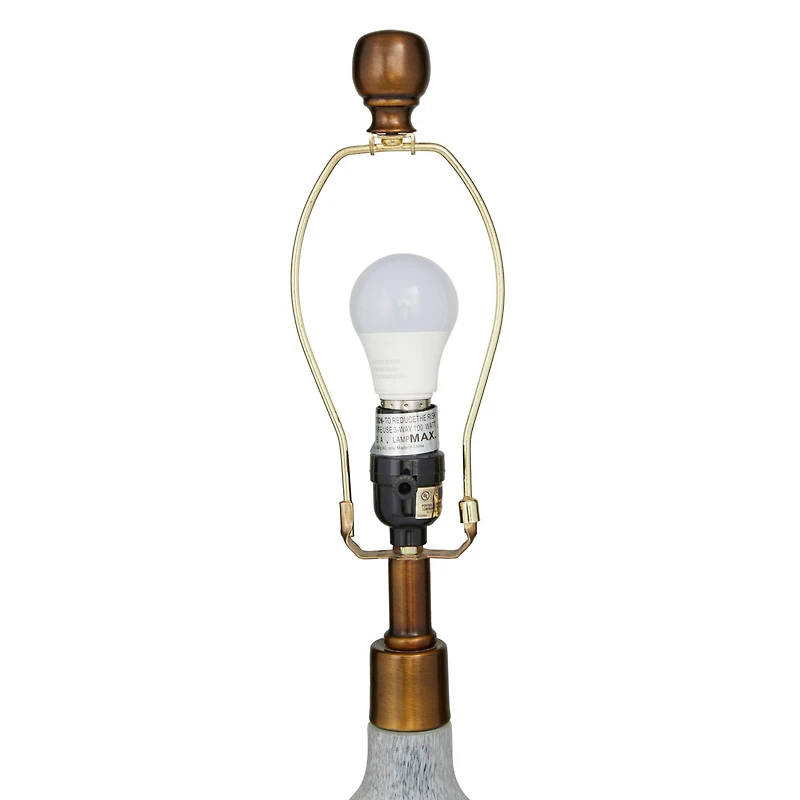 Blue Glass Table Lamp Set of 2 15", 28"