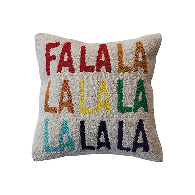 Hello Honey® 18" Multicolor Falala Square Cotton Tufted Accent Pillow