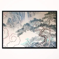 Designart - Chinese Blue Tree Art