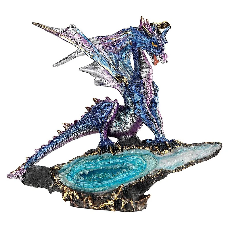 Design Toscano 6.5" Geode Guardian Gothic Dragon Statue