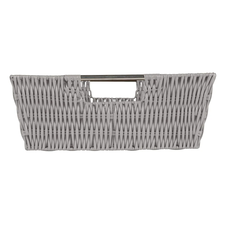 Simplify Shelf Storage Rattan Tote Basket
